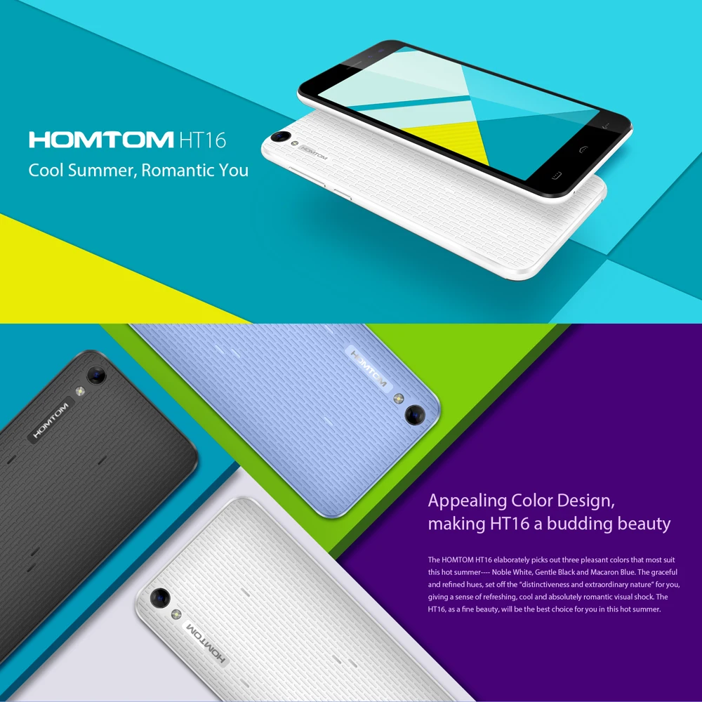 HOMTOM HT16 5," 3000 mAh 3g Смартфон Android 6,0 четырехъядерный MTK6580 1. 3g Гц 1 Гб+ 8 Гб 8MP 1280* 720px HD WCDMA Mbile телефон