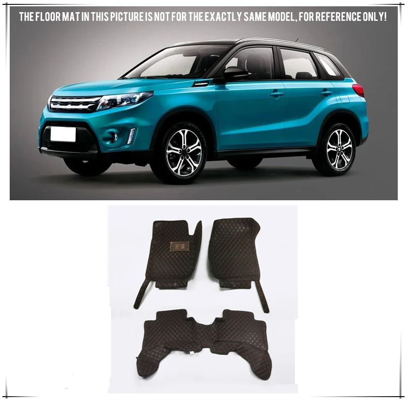 

For Suzuki Vitara Escudo 2015 2016 2017 Interior Leather Car Floor Carpets Foot Mats Pads 1set Car Styling accessories