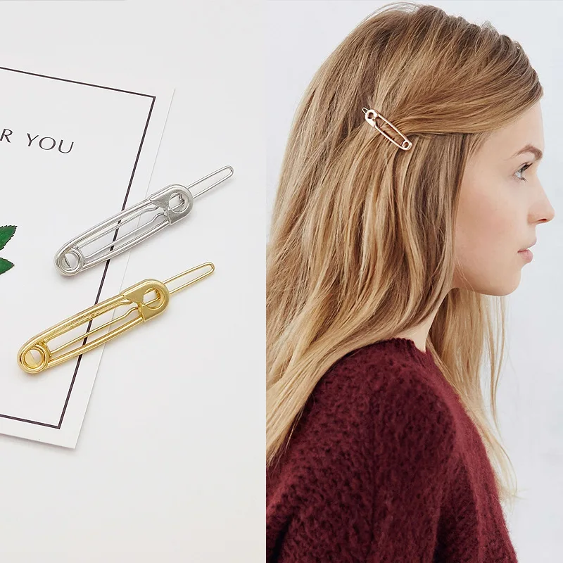 Gold Silver Metal Hair Clip Creative Scissors Leaves Comb Shapes Hairpin Clamps Hair Decorations Accessories Hair Barrettes