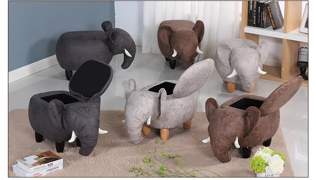 2018 New Product Cute Animal Stool Elephant Ottoman Small Storage 2018 New Product Cute Animal Stool Elephant Ottoman Small Storage Living Room Chair Children Furniture