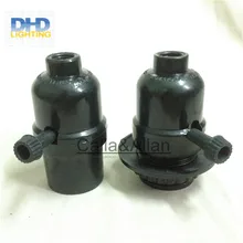 2 шт./10 шт. UL Эдисон светодиодные лампы черный бакелитовая муфта E27 AC110V/220 в розетку лампа «сделай сам» Держатели