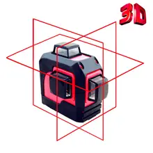 Leter 3D красный лазерный уровень самонивелирующийся 12 линий 360 градусов горизонтальный и вертикальный