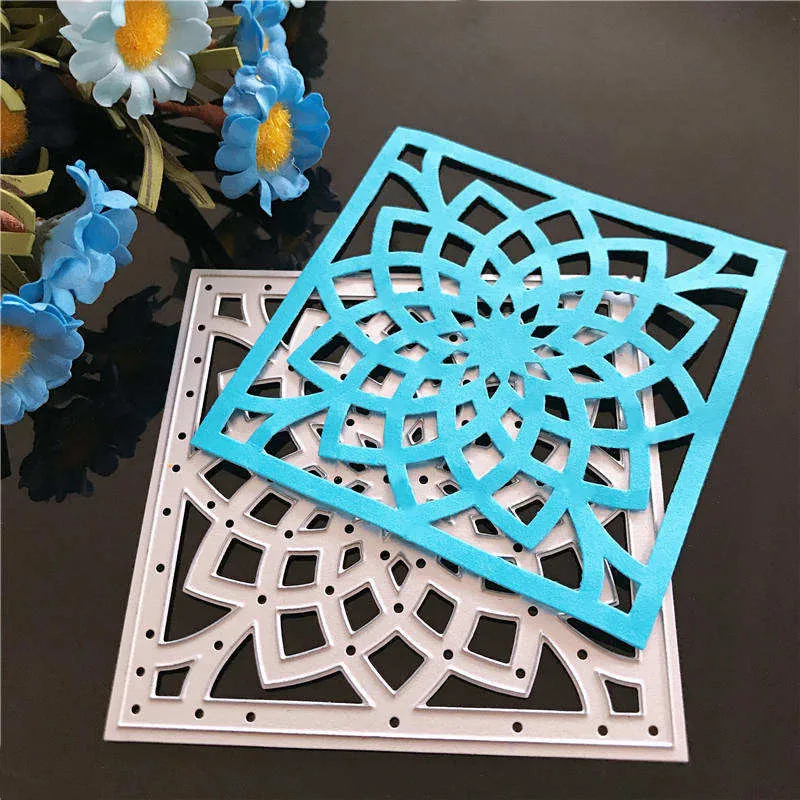 

flower frames and covers square Metal steel Cutting Dies DIY Scrapbook Album Paper Card Crafts Stencil Scrapbooking new hot