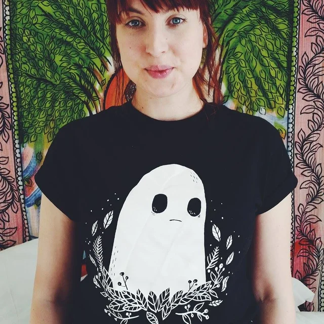 Gothic Sad Ghost T-Shirt  2