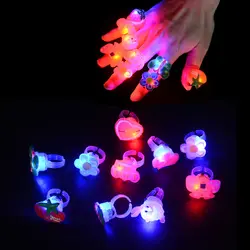 Детская 5 шт./компл. творческий светодиодный Flash finger свет дети светящиеся цвет light-up кольца концерт Xmas мальчик/ для девочек Подарки бар