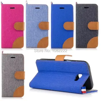 

30pcs/lot Jean Wallet PU Leather Stand Leather Case With Card slot for Samsung A3 2017 /A5 2017/A7 2017 / j5 prime /j3 2017