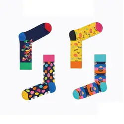 4 пары Короткие Носки Happy Socks шведский Национальный Ветер Для женщин Для мужчин носки эластичные удобные хлопковые Для мужчин Для женщин