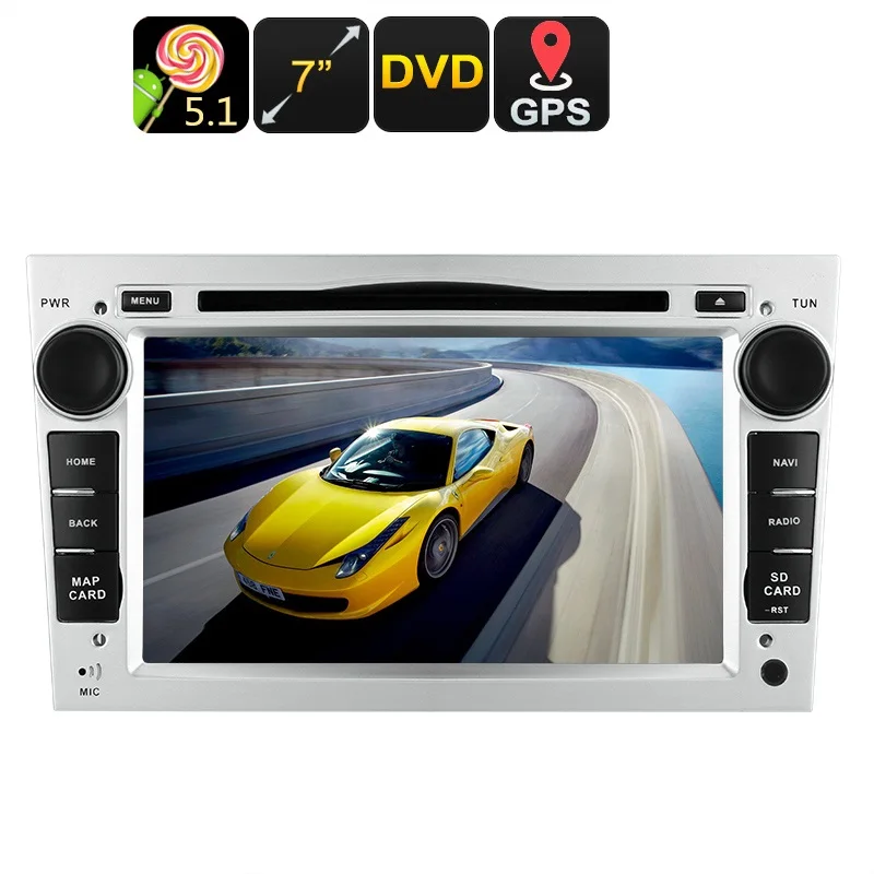 

2 DIN Opel Car DVD Player - GPS, 7 Inch Touch Screen, CAN-BUS Decoder, 3G Dongle Support, Wi-Fi, Android 5.1 OS, Region Free DVD