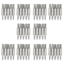 Areyourshop Sale 50 Pcs Metal Stereo 4 Pole 3 5mm Male Repair Headphone Jack Plug Audio Soldering Adapter