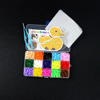 

1 Set New Perler Beads 5mm Hama Beads 15 Colors Fuse Beads Jigsaw Handmaking Puzzle Educational DIY Kids Toys