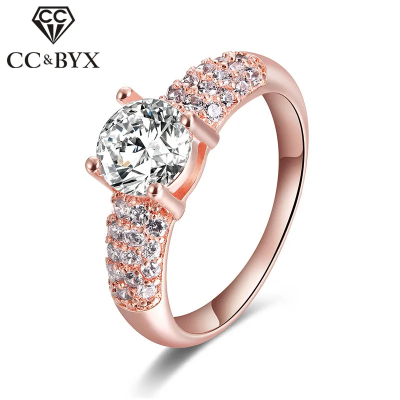 Ювелирные изделия из стерлингового серебра, кольцо, винтажные обручальные кольца для женщин, белое золото и розовое золото, цвет Bijoux, лучший подарок CC024