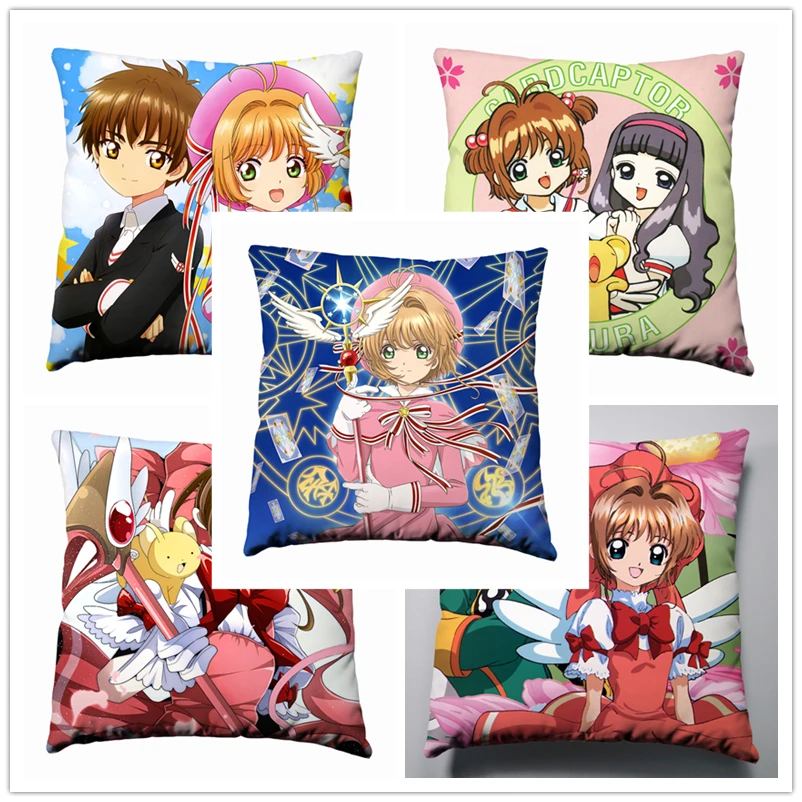 

Anime Manga Card Captor Sakura 40x40cm Pillow Case Decorative Customized Cover Seat Bedding Cushion Pillowcase