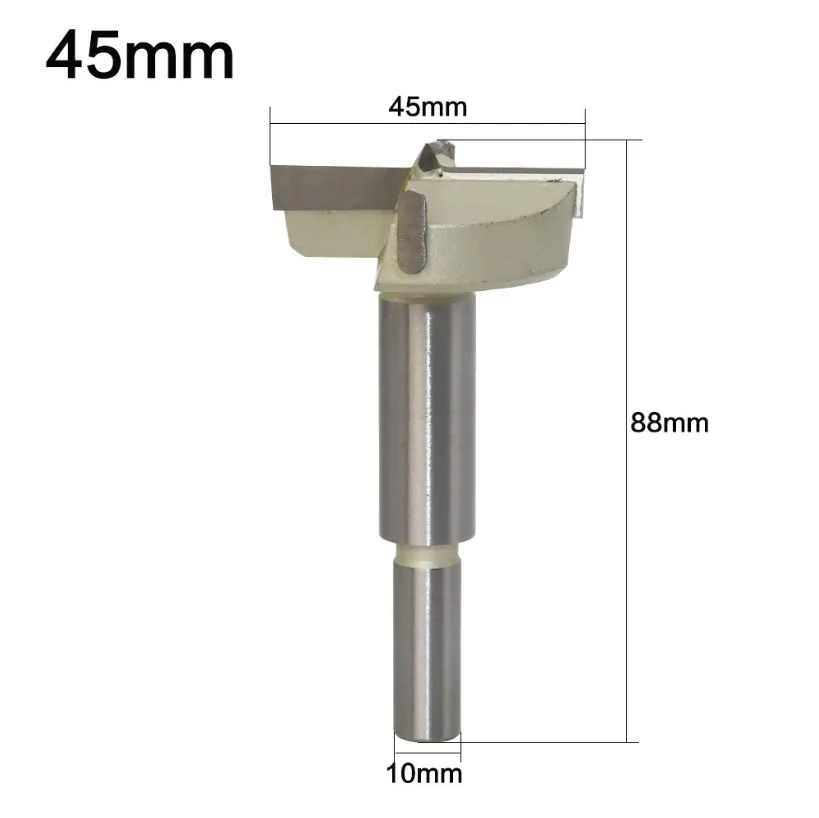 1 шт- ЧПУ твердосплавный деревообрабатывающий фрезерный станок, сверло по дереву, Замочная скважина деревянная дверь Сверло по дереву - Длина режущей кромки: 45mm