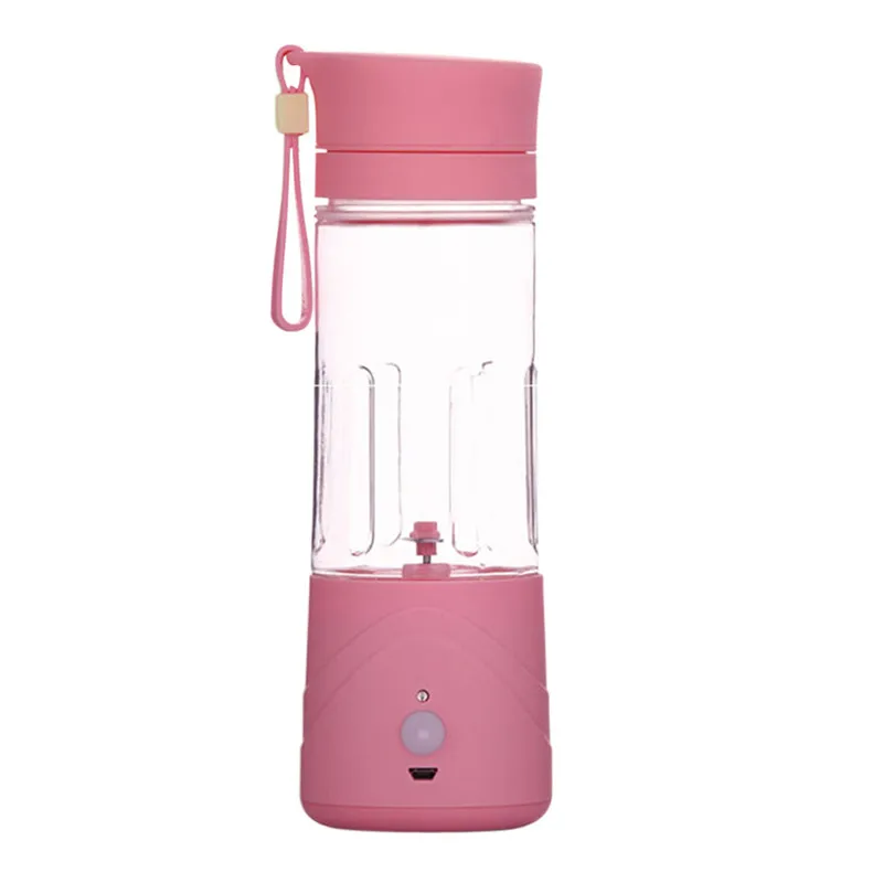  USB Electric Fruit Juicer Smoothie Maker Blender Rechargeable Mini Portable Pink 