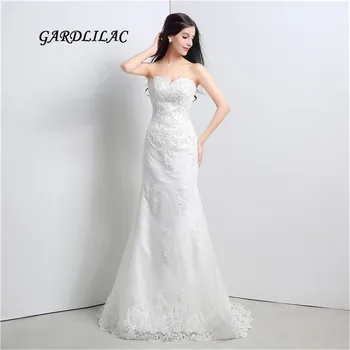 

New White Plus Size Lace Wedding Dresses Wedding Party Dress Bridal Gown Vestido de noiva Long Prom Gown