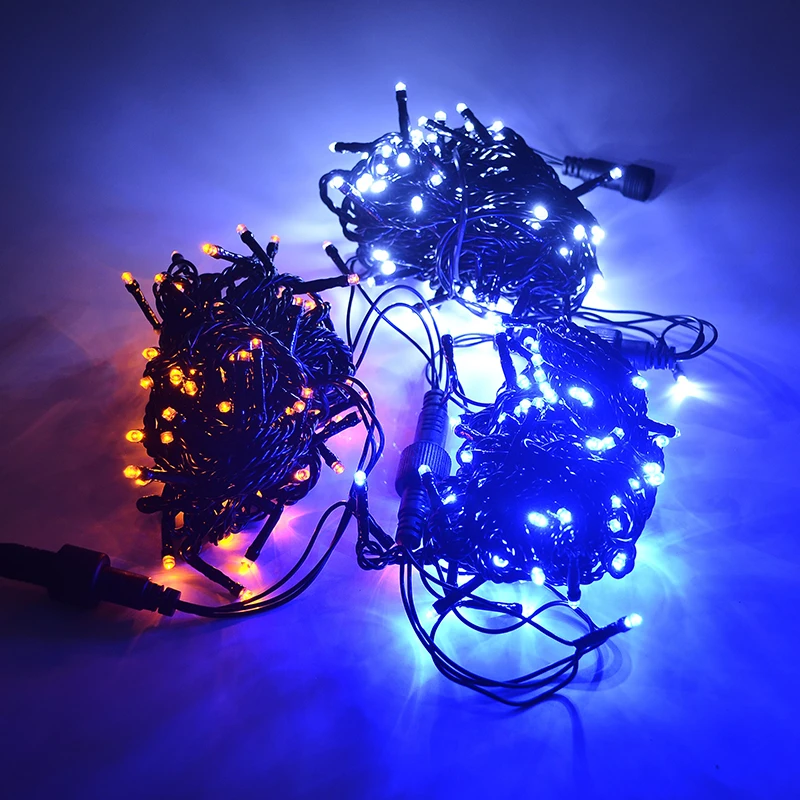 32.8ft PVC black LED string light garden decoration christmas garland light outdoor wedding decortive light party lights 32.8ft PVC black LED string light garden decoration christmas garland light outdoor wedding decortive light party lights