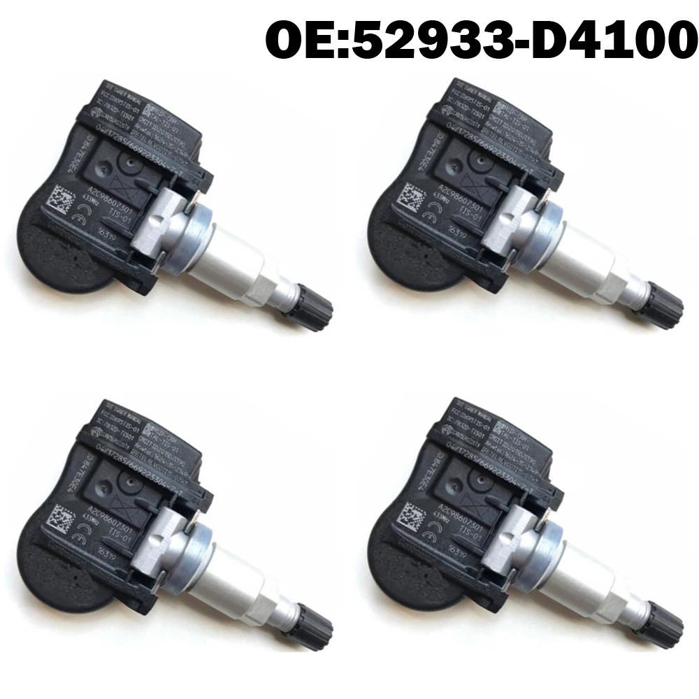 

4 PCS Car Tire Pressure Monitor Sensor TPMS 52933-D4100 52933D4100 for KIA HYUNDAI GRANDEUR I30 IONIQ KONA Genesis G90 ELANTRA