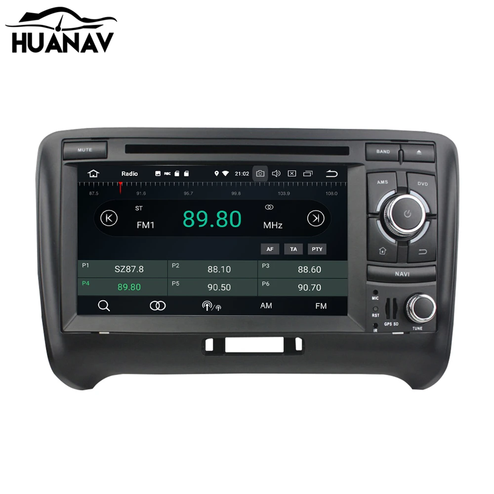 Flash Deal HUANVA Android 8 4+32G Car CD DVD Player GPS navigation For Audi TT 2006-2013 head unit multimedia player tape recorder 8-Core 4