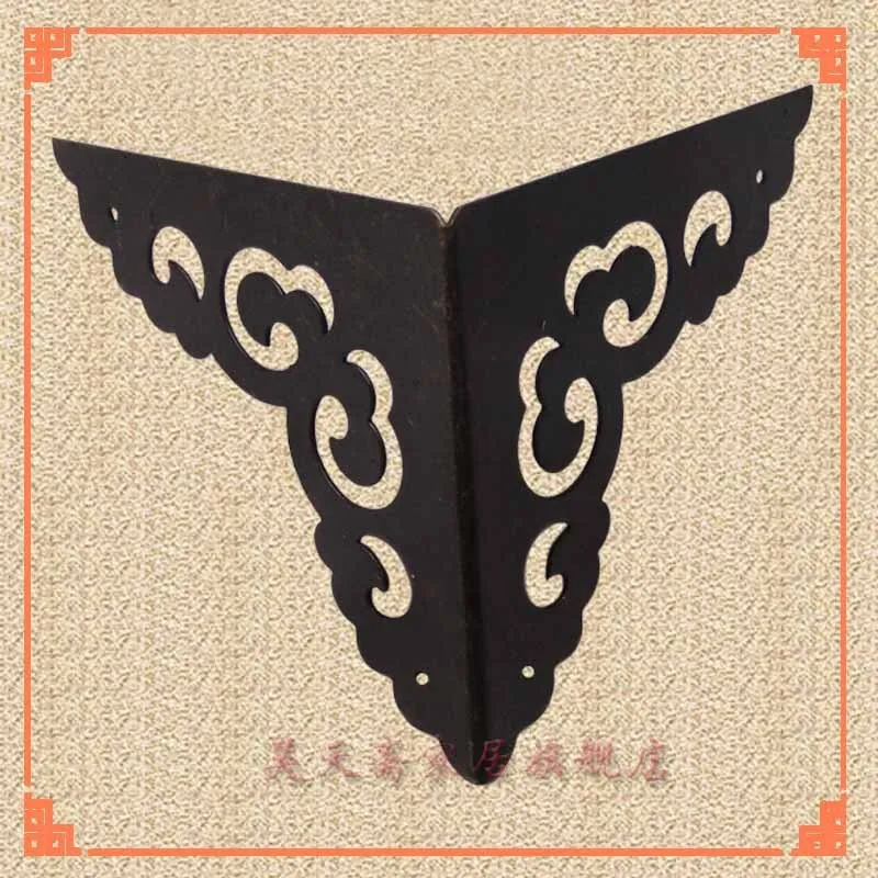 [Haotian vegetarian] antique copper wrap angle / corner piece / antique furniture, brass fittings 8cm HTG-067