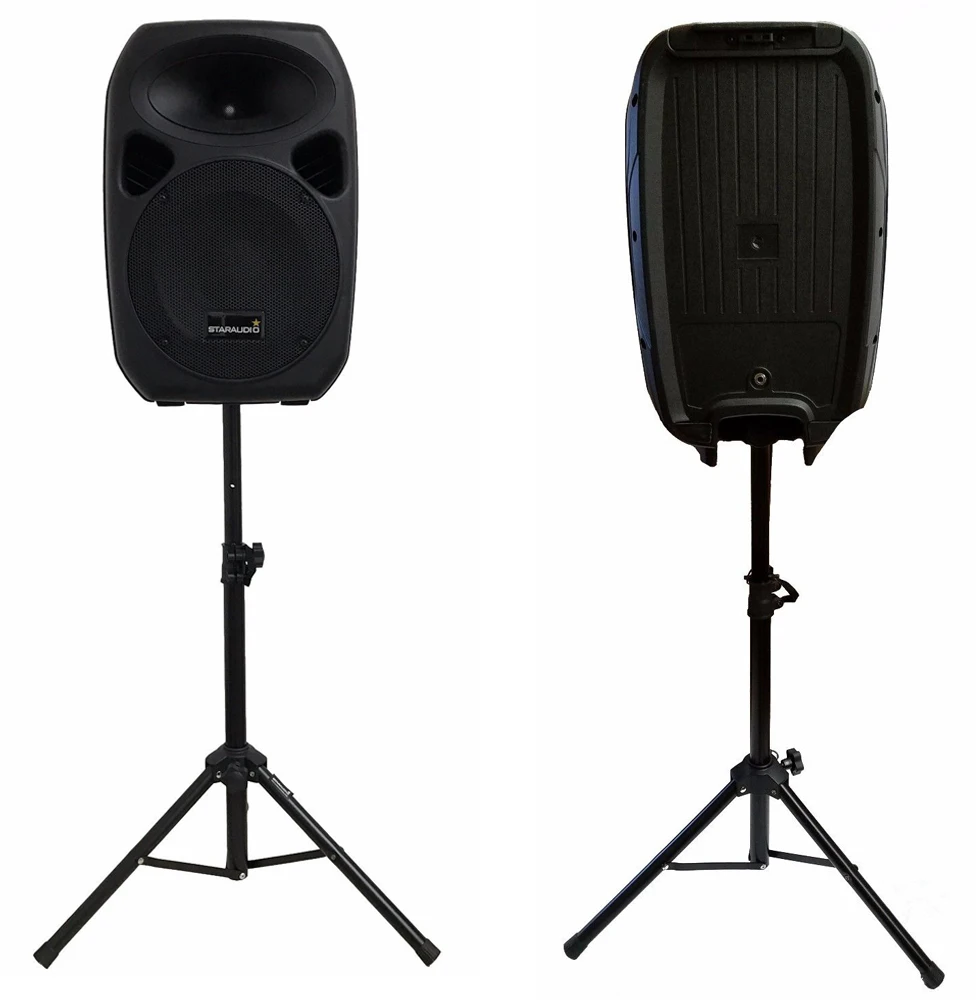pair 10inch 1500watts dj pa party disco mp3 usb speakers with dual speaker stands