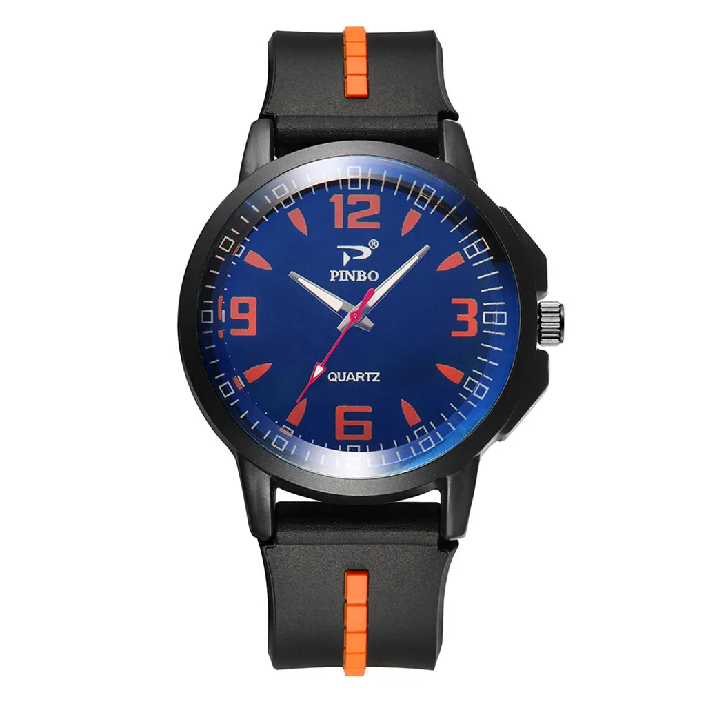 

Relogio Masculino Men Soft Silicone Rubber Strap Sports Fashion Watch Simulated Quartz Watch Reloj Hombre Male Clock 2019