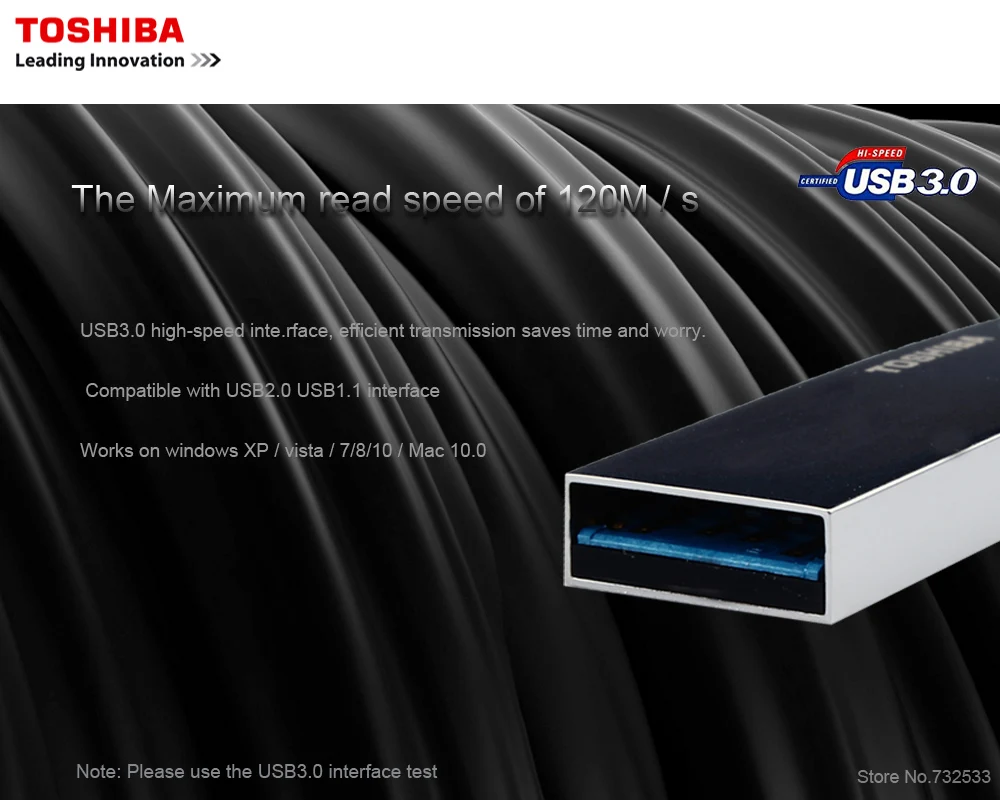 TOSHIBA USB3.0 U363 USB флеш-накопитель 128 Гб 64 ГБ 32 ГБ металлический водонепроницаемый флеш-накопитель кольцо для ключей ручка драйвер устройство для хранения U диск