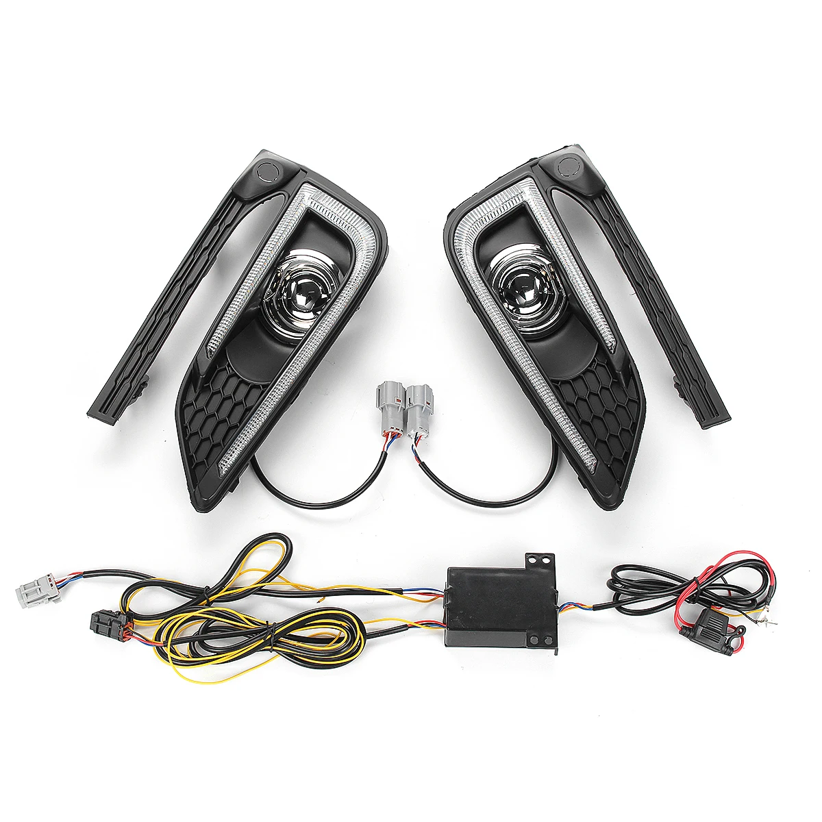 

for Chevrolet Cruze 2016-2018 LED DRL Daytime Running Light Lamp W/ Turn Signal White/Yellow/Blue ABS+LED Lamp Beads Waterproof