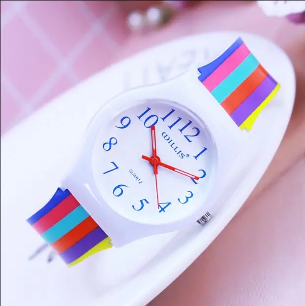 New Fashion WILLIS Brand Watches Women Rainbow Design Lovely Color Quartz Watch New Fashion WILLIS Brand Watches Women Rainbow Design Lovely Color Quartz Watch