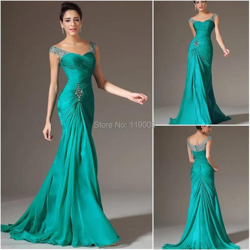 Best Selling Mother Of The Bride Dress Green Long Prom Party Dresses