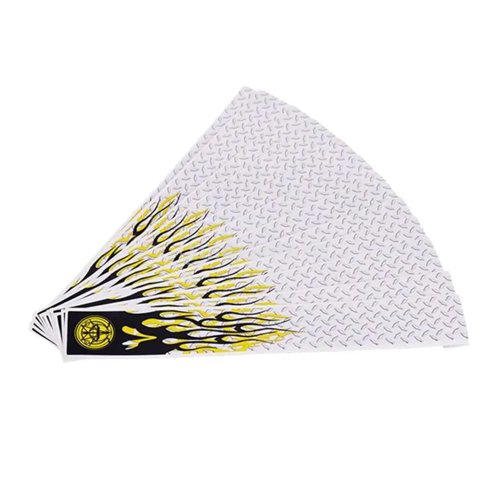 12pcs Durable Archery Arrow Adhesive Stickers Wraps 27cm x 3cm Fluorescent Yellow/ White