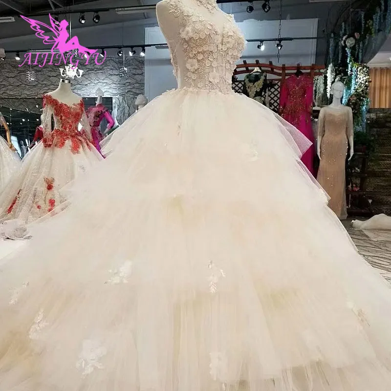 Aijingyu Simple Wedding Dress Gowns In Ivory 2019 Lebanon Plain