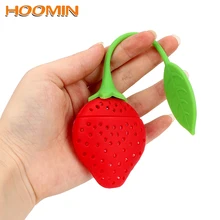 HOOMIN высокотемпературное сопротивление ситечко для чайных листьев Фильтр Инструменты диффузор Травяные специи силиконовые клубники конфеты фильтр мешок