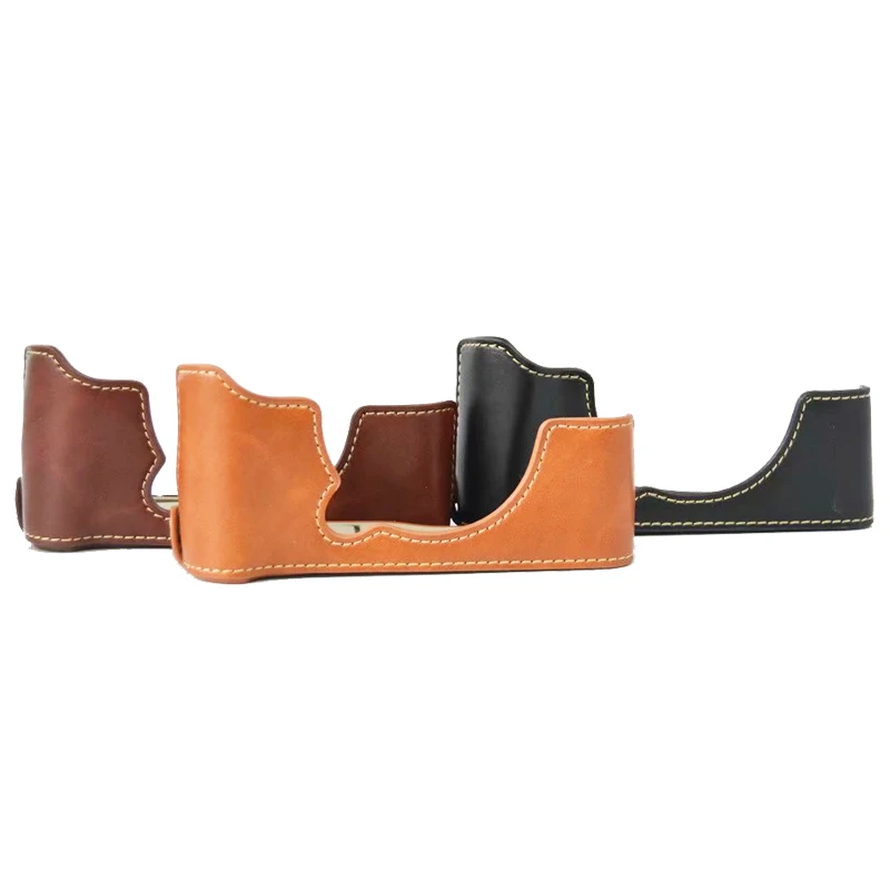 Professionale Cassa Della Macchina Fotografica Dell'Unità Di Elaborazione Di Cuoio Della Macchina Fotografica Per Fujifilm Xt100 Metà Della Copertura 