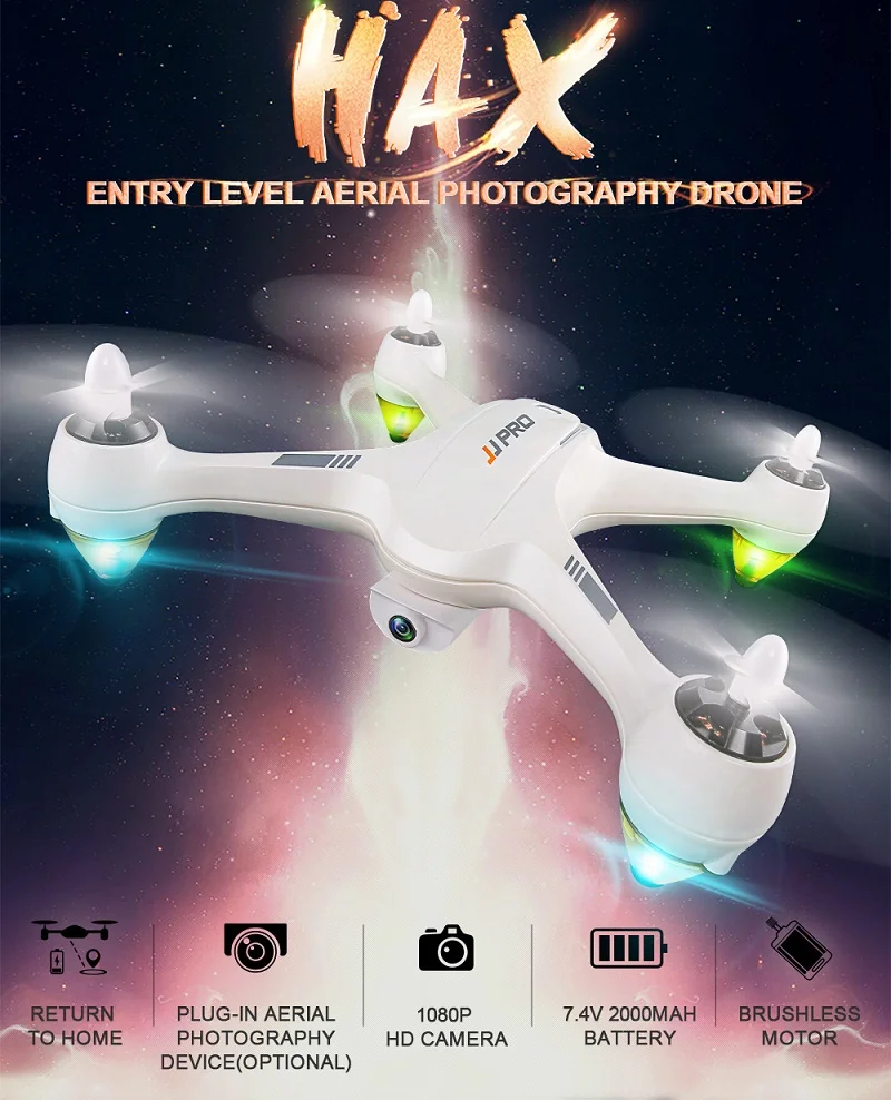 JJRC JJPRO X3 HAX бесщеточный двойной gps 1080P Камера WI FI FPV Drone RC Quadcopter RTF VS EX1 Hubsan H501S H502E|hubsan