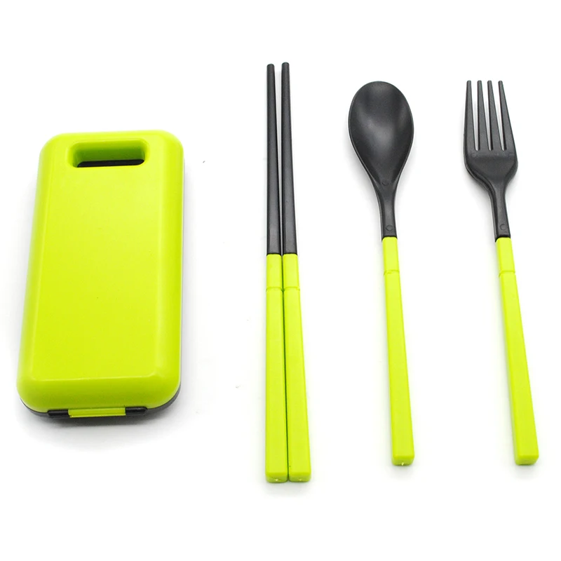 3Pcs/Set Portable Tableware Sets With Folding Combination Fork