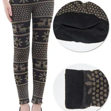 T2401 высокое качество полиэстер теплые леггинсы оптом и в розницу Модные женские леггинсы с принтом женские зимние леггинсы со снежинками