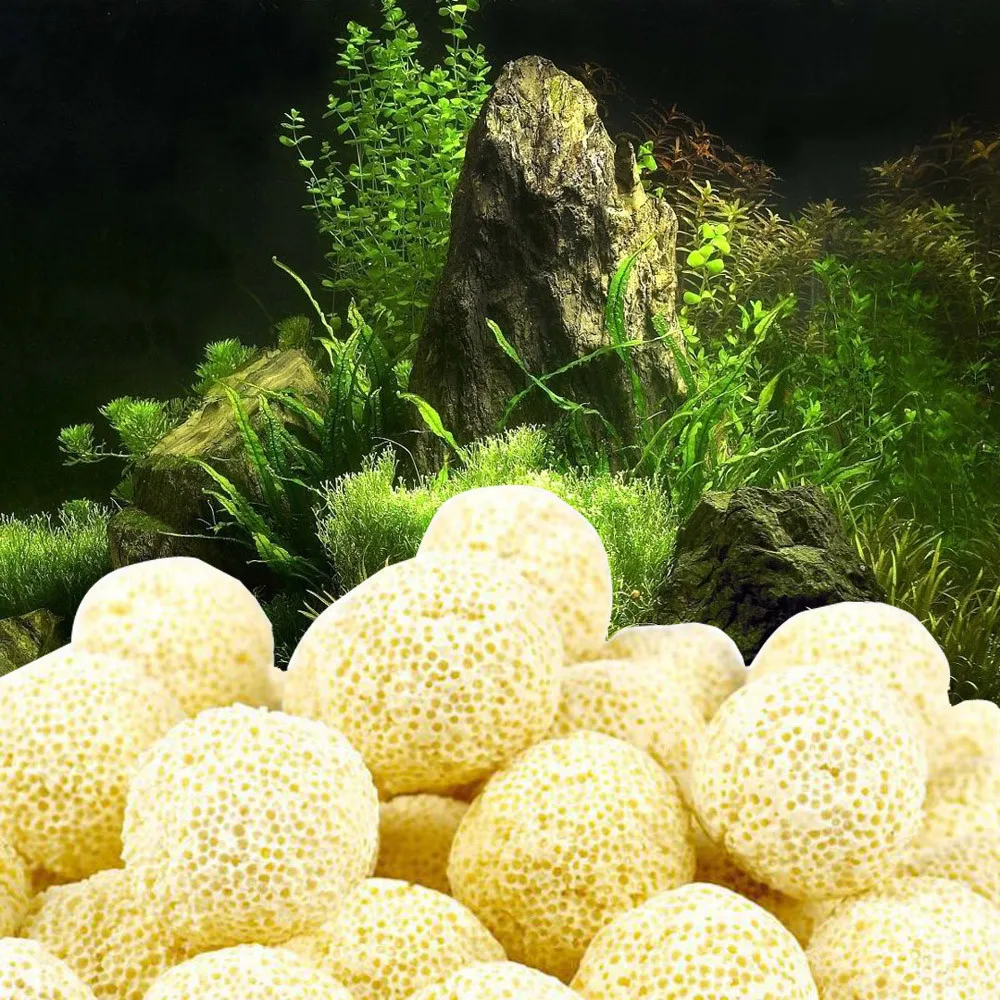 

New Bio Balls 10PCS/40PCS Aquarium Porous Ceramic Filter Media Net Bag Biological Ball Fish Tank Bio Balls