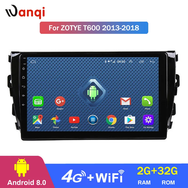 

4G Lte All Netcom Android 8.0 Car DVD GPS Multimedia Player For Zotye T600 2014 2015 2016 2017 car dvd Navigation