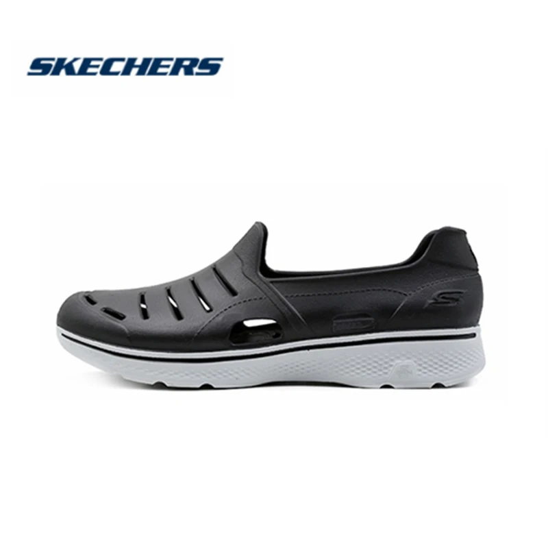 Skechers/мужские сандалии; коллекция года; Новое поступление; туфли на плоской подошве; Повседневные Дышащие мужские сандалии; закрытый светильник; водонепроницаемые тапочки для мужчин; 54271-BLK - Цвет: 54271-BLK