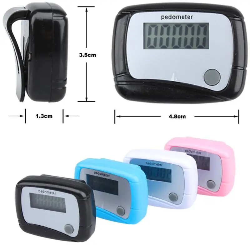 

New Healthy Sports Pedometers 1pc Random Color LCD Pedometer Step Calorie Counter Walking Distance Sport Pedometer