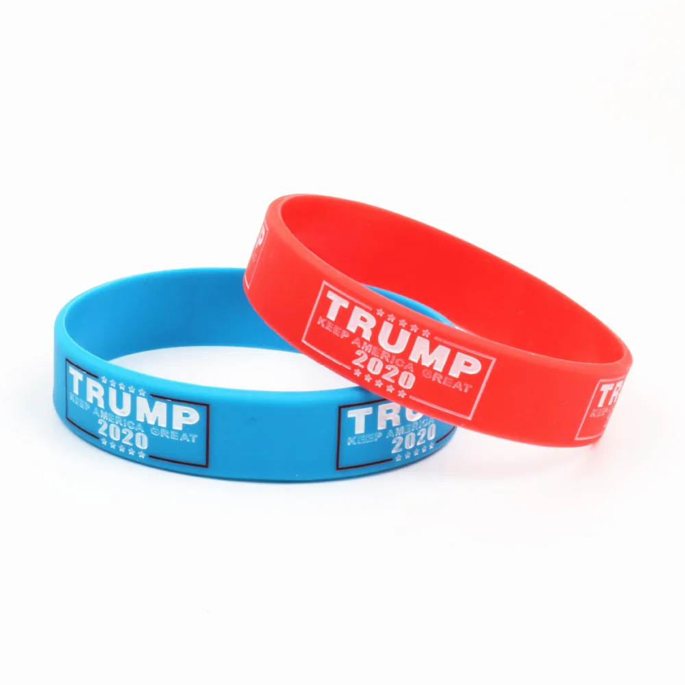 1 шт. силиконовый браслет Trump Keep America Great 2020 красный синий поддержка резиновые