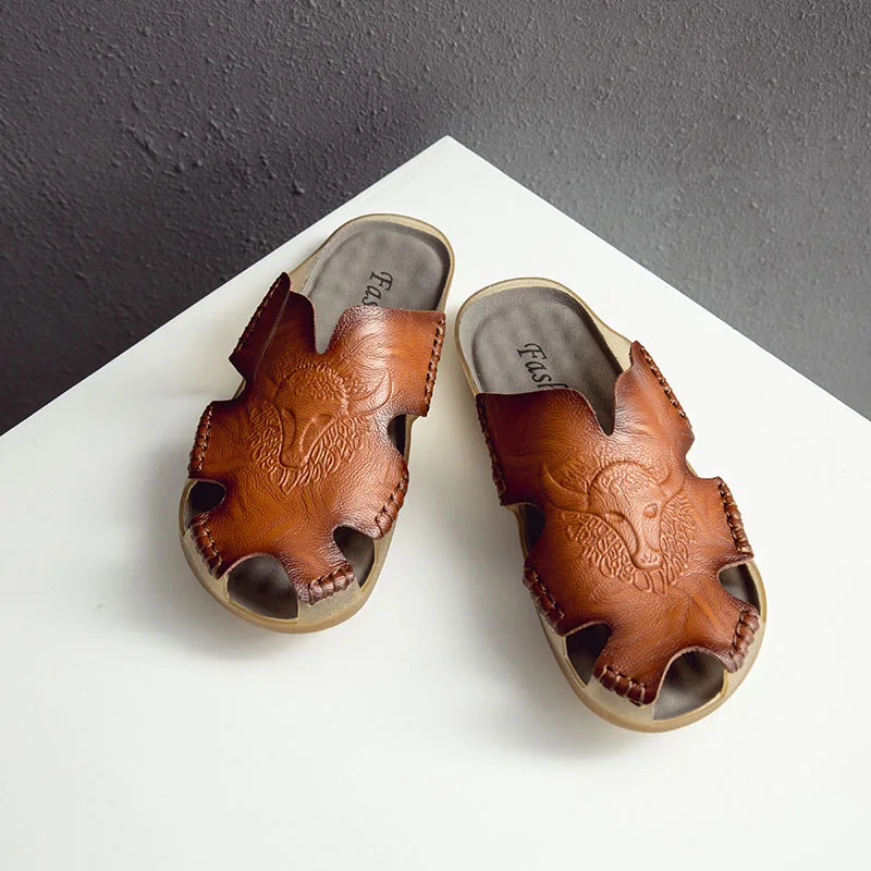 Summer Breathable Men's Sandals Soft Leather Casual Shoes Comfortable Flats Man slippers Roman Style Beach Sandals Summer Breathable Men's Sandals Soft Leather Casual Shoes Comfortable Flats Man slippers Roman Style Beach Sandals