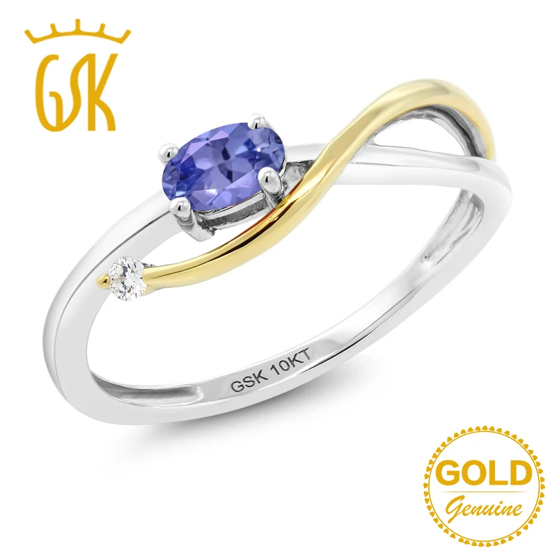 GemStoneKing 0 25 Ct натуральный голубой танзанит и бриллиантовый Камень Обручальное