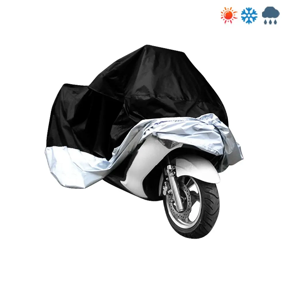 HOUSSE BACHE MOTO Couvre-Moto velo VTT scooter Taille XL 245cm argente noir protection | Автомобили и мотоциклы