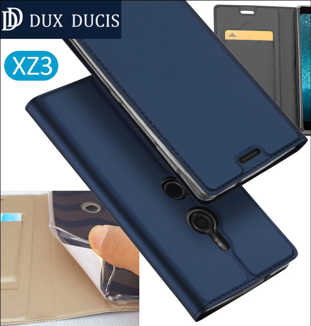 

Original DUX DUCIS Case For Sony Xperia XZ3 Book Flip Leather Wallet Coque Cover