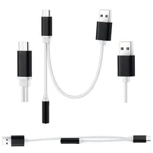 

2 In 1 USB Type-C to 3.5mm Jack Earphone Adapter USB C Type C Male to 3.5 Female Audio Splitter Cable HUAWEI Letv 2,2 pro
