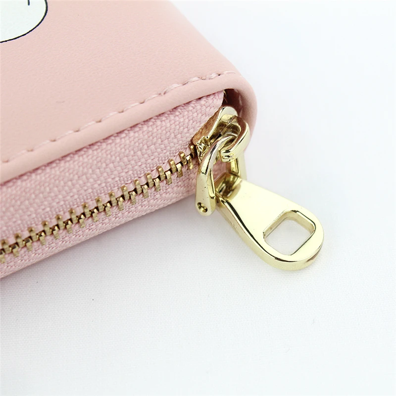 WESTERN AUSPICIOUS Women Card Holder Pink Blue Green Black Beige PU Female Cardholder Zipper 9 Bits Credit/ID/Bank Card Holder