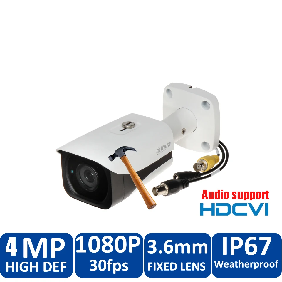 

Original Dahua 4MP HDCVI Camera HAC-HFW2401E HDCVI IR Bullet audio Security Camera CCTV IR distance 50m DHI-HAC-HFW2401E