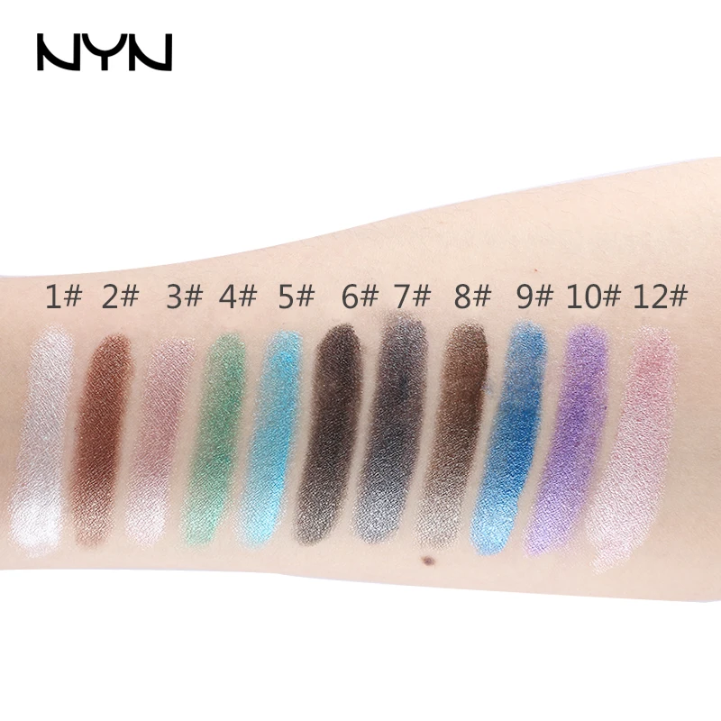 1pc Nyn 11 Color Eye Pencil Waterproof Eyeshadow Pencil Glitter Automatic Pen Stick Non Dizzy Makeup Brightening Blue Dark Brown Pencil Makeup Brush Pencil Waterpencil Skirt Aliexpress