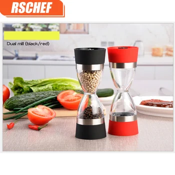 

RSCHEF Kitchen Utensil Stainless Steel Dual-purpose Funnel Pepper Grinder 180 ml